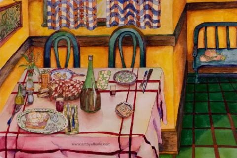 Set Table interior artwork