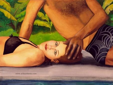 Figurative artwork inspired by Poolside number one